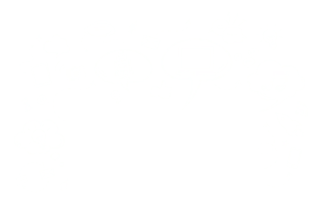 Header-Bild: Piktogramme von Schülern, Büchern und einem Tablet umrahmen einen leeren Textbereich auf grünem Hintergrund, was kostenlose Online-Designservices für Abibücher symbolisiert.
