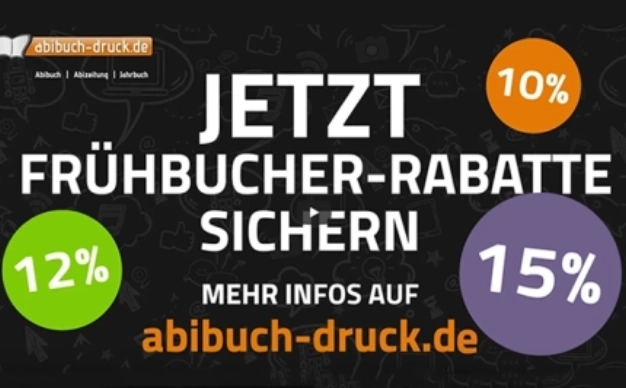 Vorschaubild - Video Frühbucher-Rabatt sichern | abibuch-designer.de